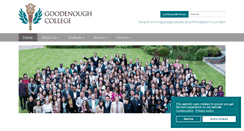 Desktop Screenshot of goodenough.ac.uk